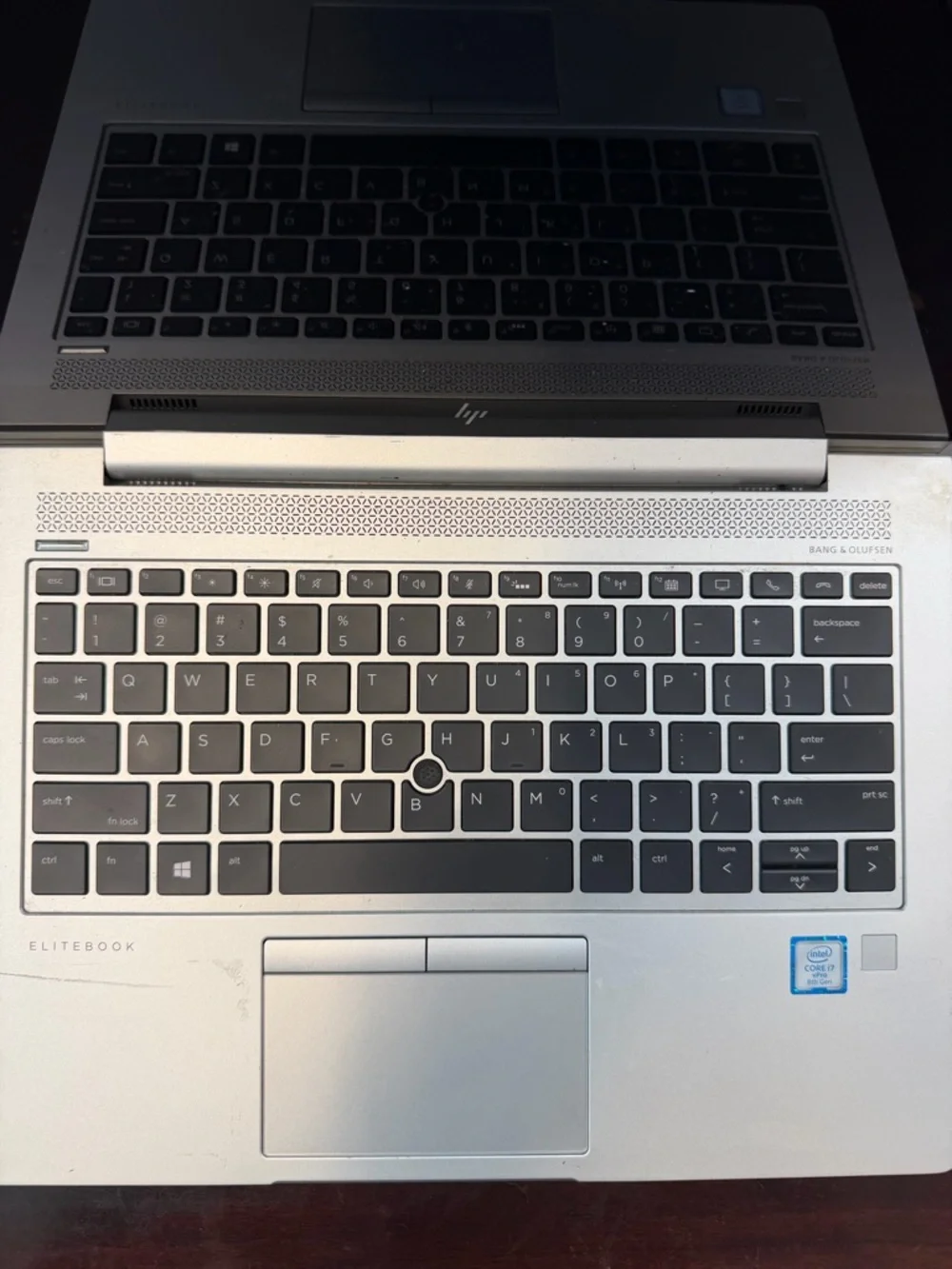 HP Silver and Black Laptop with Full-Size Keyboard
